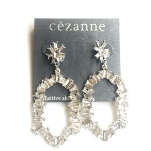 Cezanne Crystal Baguette Drop Earrings
